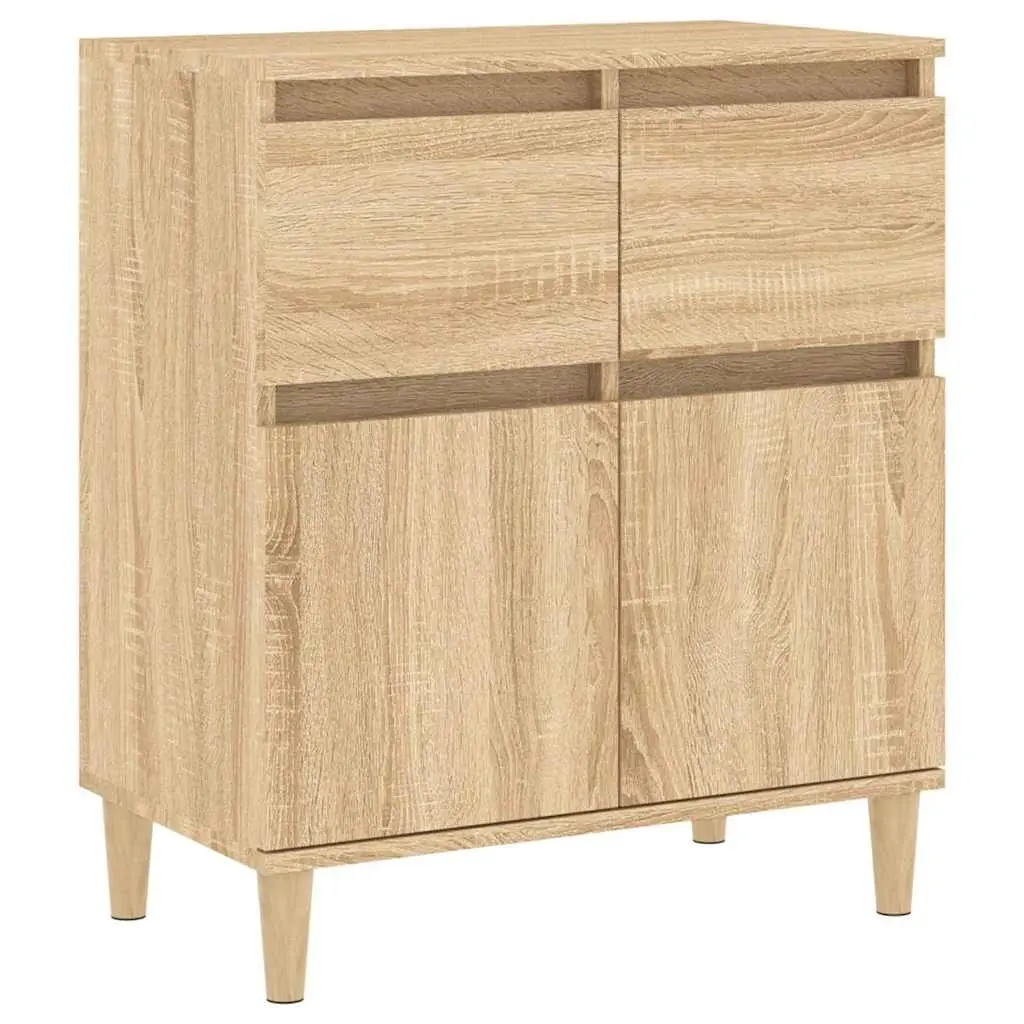 Sideboard Storage Cabinet Brown 60x35x70cm Engineered Wood for Bedroom Bathroom Kitchen Dining Room Office