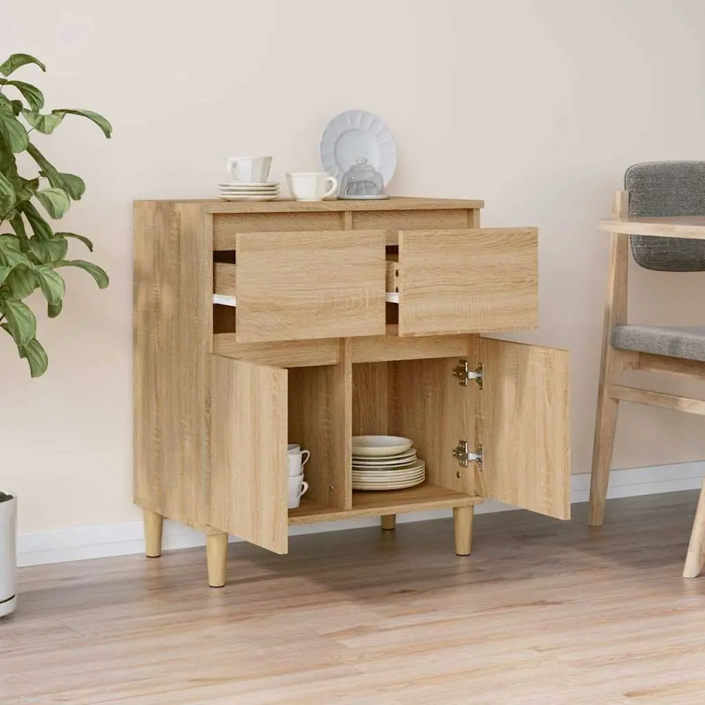 Sideboard Storage Cabinet Brown 60x35x70cm Engineered Wood for Bedroom Bathroom Kitchen Dining Room Office