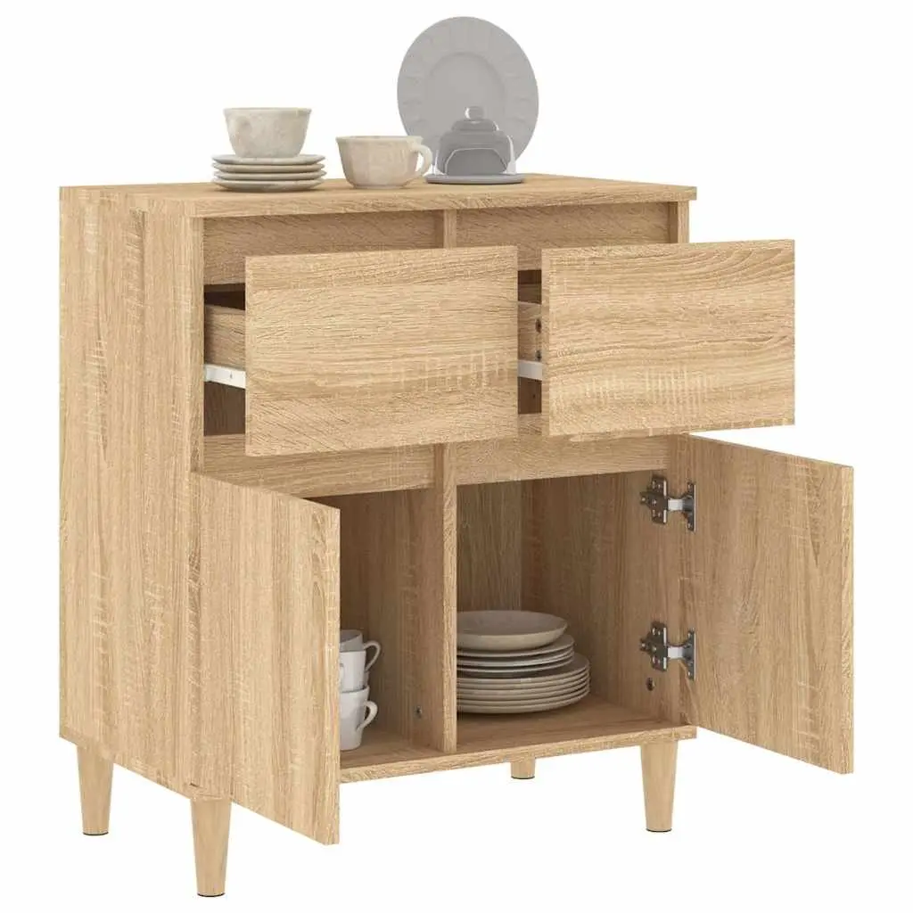 Sideboard Storage Cabinet Brown 60x35x70cm Engineered Wood for Bedroom Bathroom Kitchen Dining Room Office