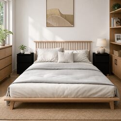 Specifications for Black Nightstands: 2-Piece Set