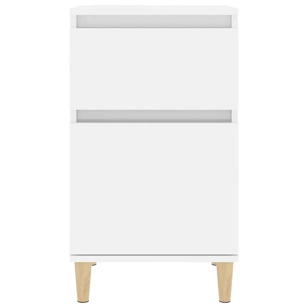 White High Gloss Bedside Cabinets Set