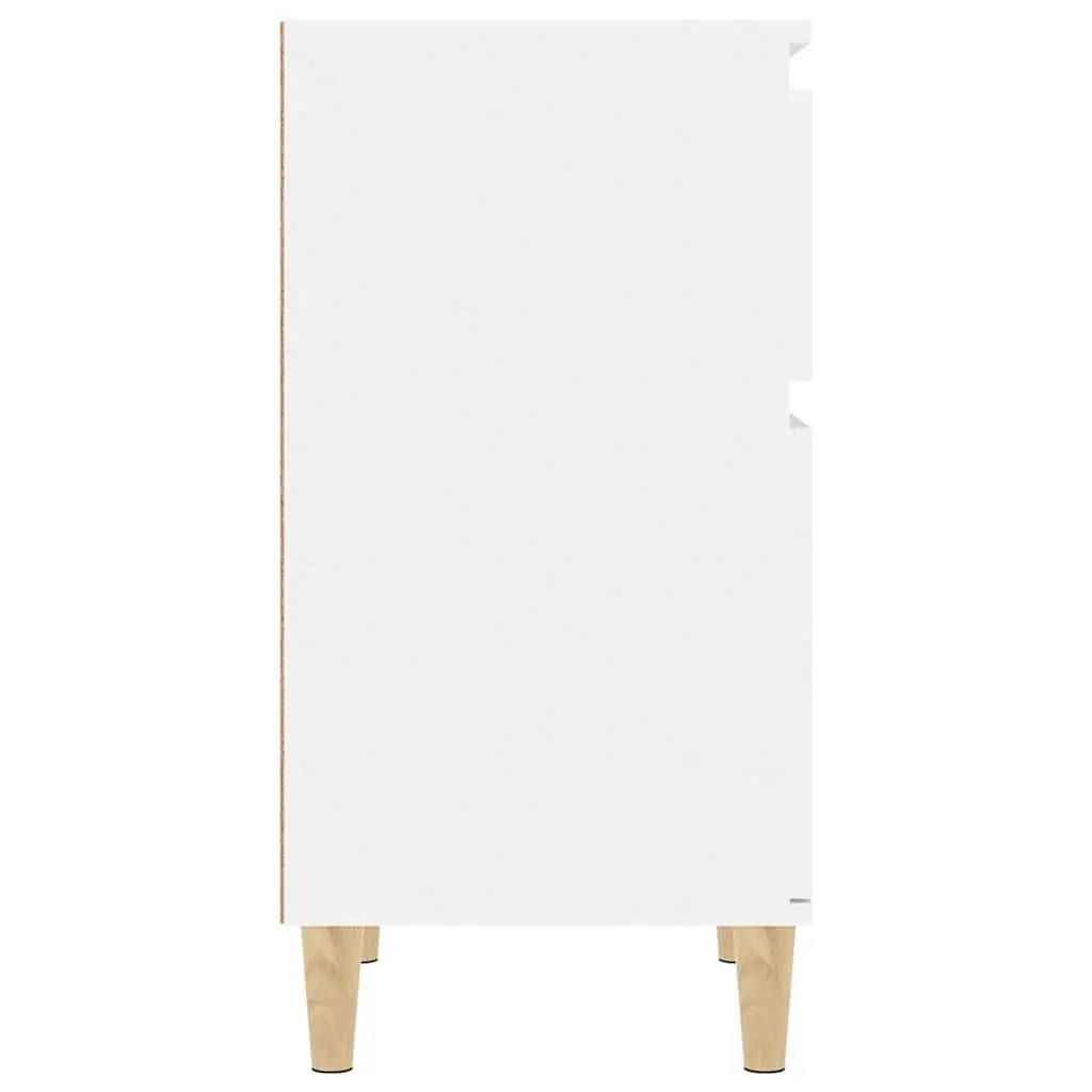 White High Gloss Bedside Cabinets Set