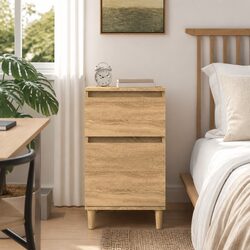 Specifications of Brown Bedside Table Cabinet: 40x35x70 cm