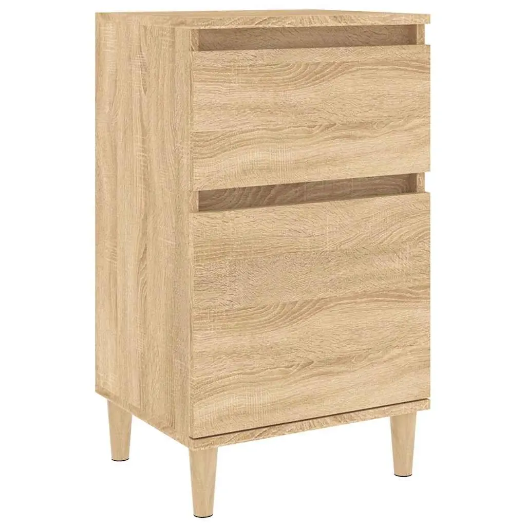 Bedside Table Cabinet Brown Storage Nightstand Bedroom 40 x 35 x 70 cm