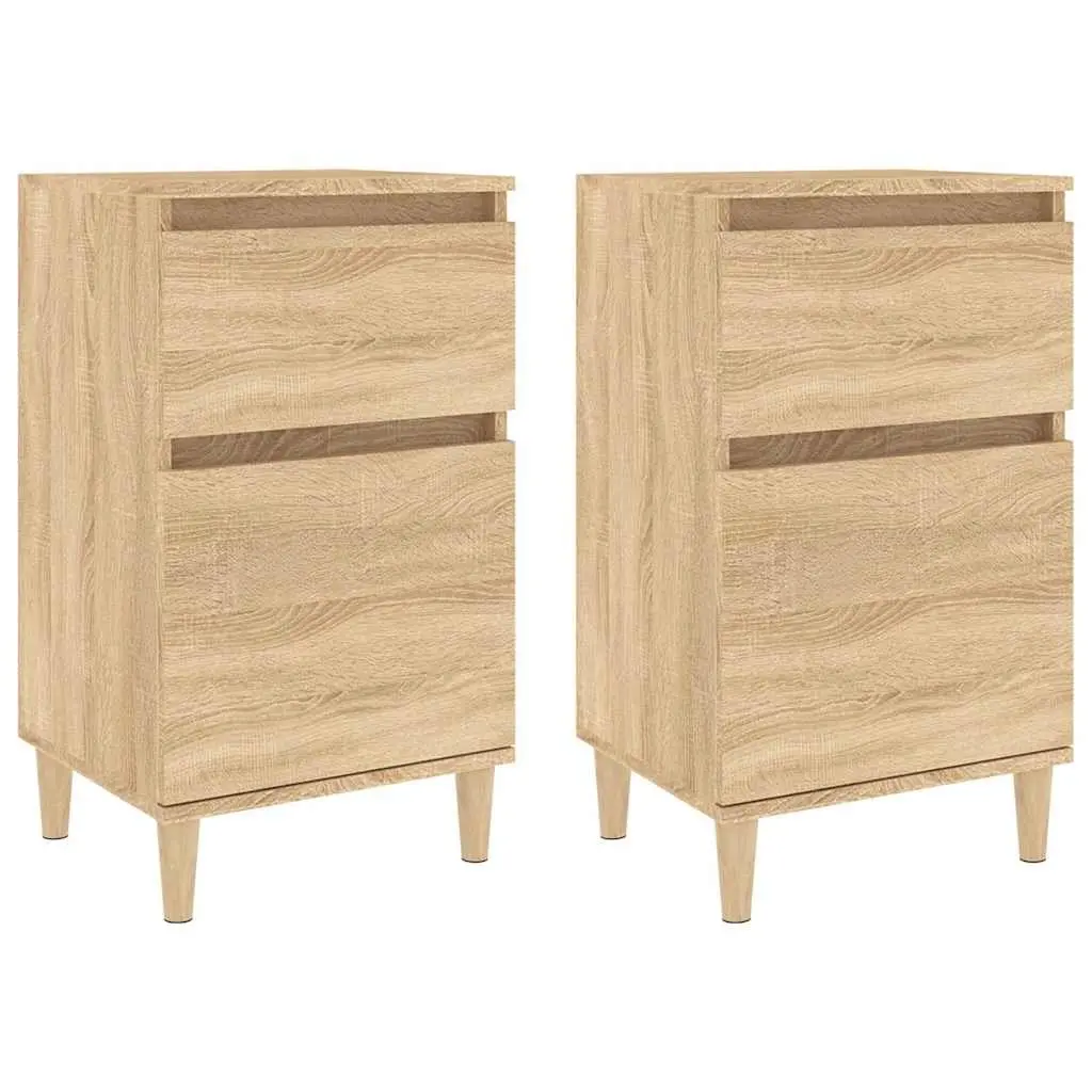 Bedside Cabinet Bedroom Storage Organiser 40x35x70cm Brown