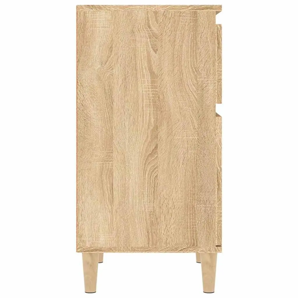 Bedside Cabinet Bedroom Storage Organiser 40x35x70cm Brown