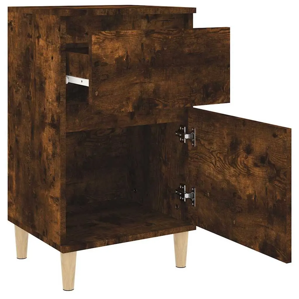 Bedside Cabinet Bedroom 40x35x70 cm Brown Engineered Wood Storage Table