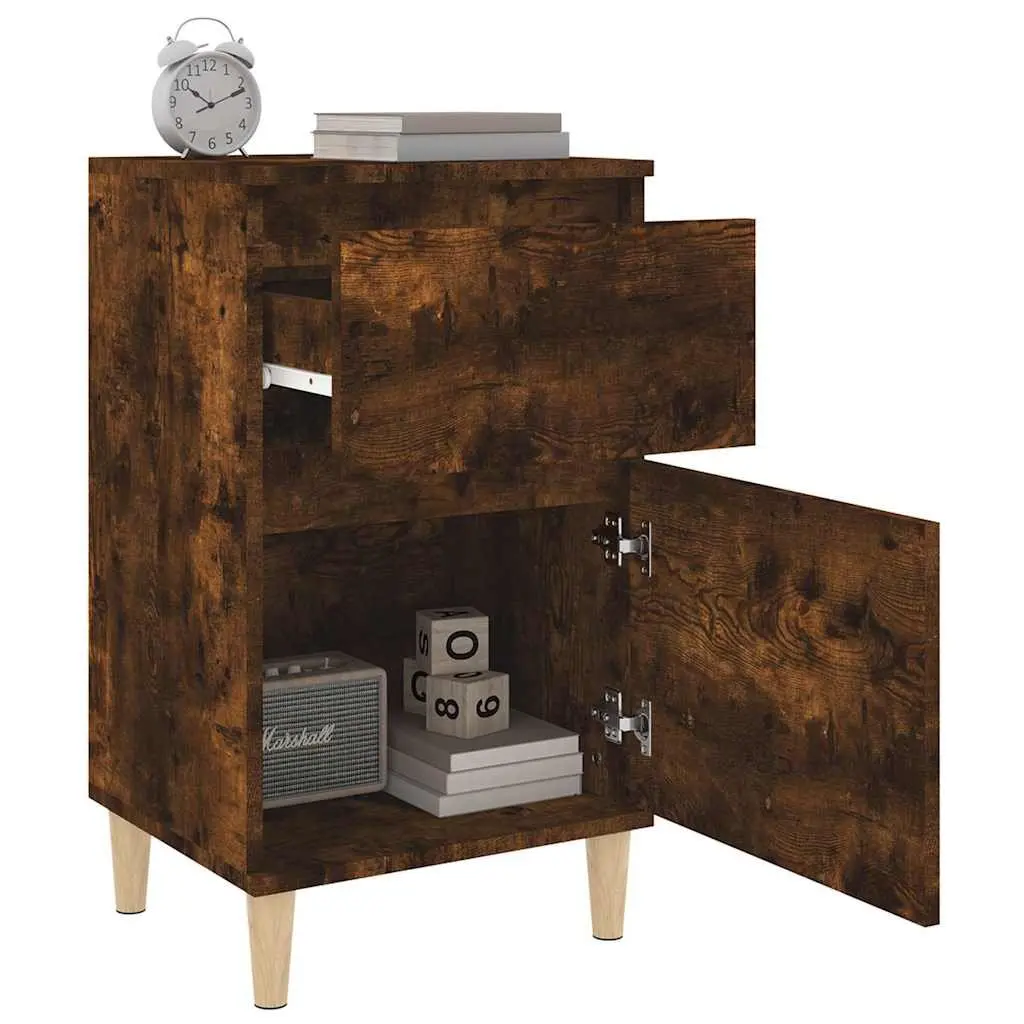 Bedside Cabinet Bedroom 40x35x70 cm Brown Engineered Wood Storage Table
