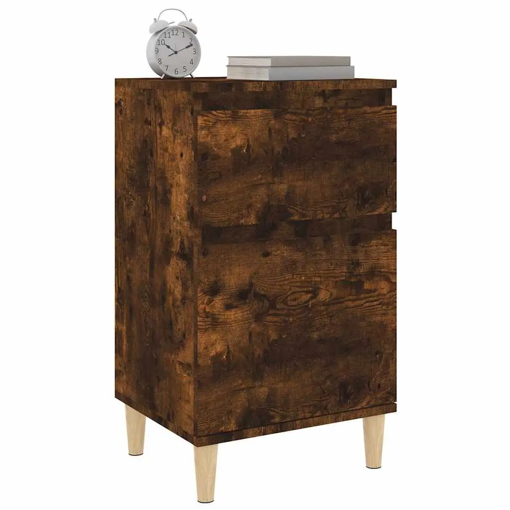 Bedside Cabinets 2 pcs Brown Storage Nightstand Organiser 40x35x70 cm