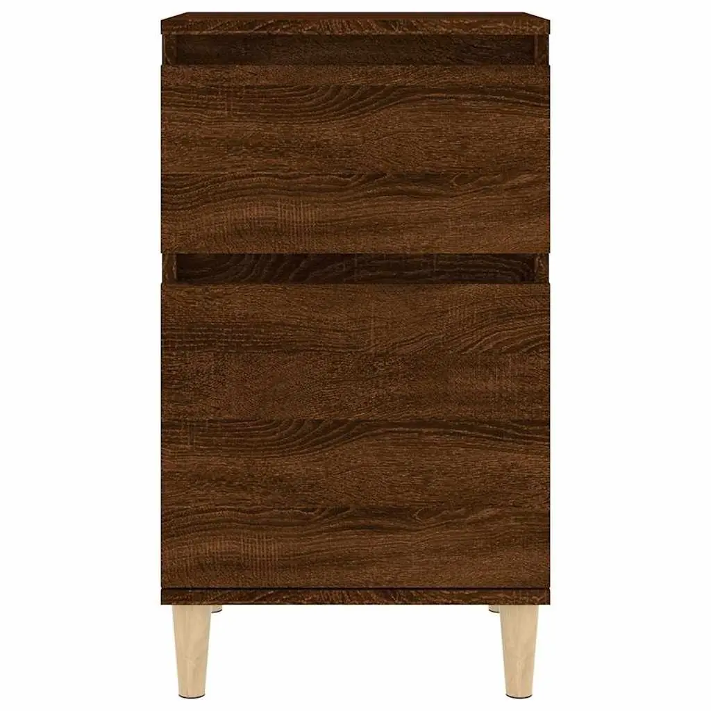 Bedside Cabinet Brown Oak Storage Nightstand Table 40x35x70cm Bedroom Furniture 2 Piece