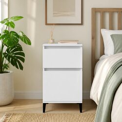 Bedside Cabinet Dimensions 40 x 35 x 70 cm White Finish