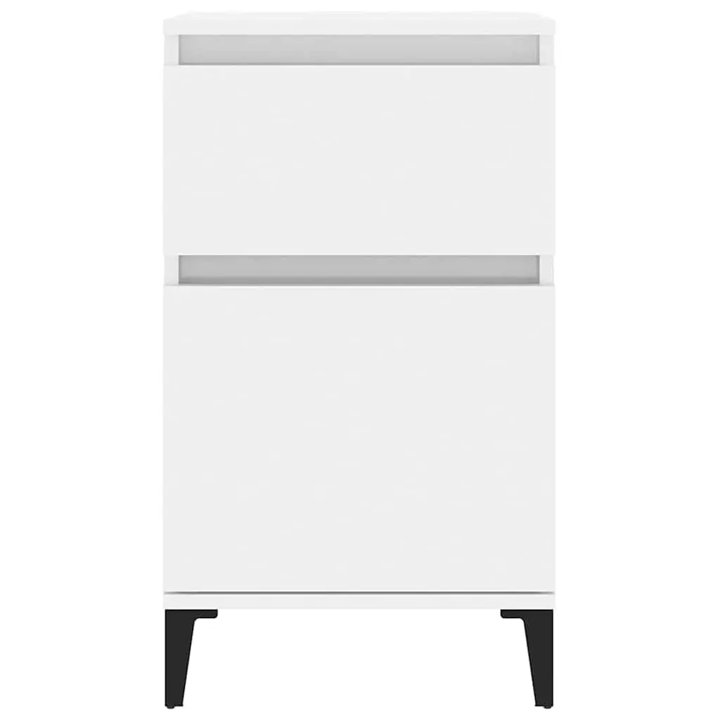 Bedside Cabinets Bedroom Storage White 40x35x70 cm 2 Piece
