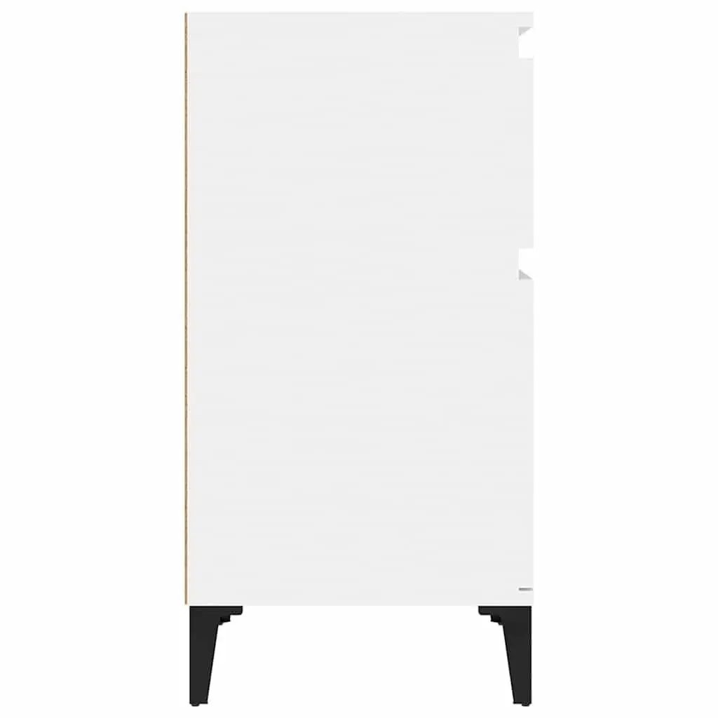 Bedside Cabinets Bedroom Storage White 40x35x70 cm 2 Piece