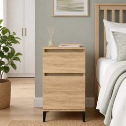 Specifications of Brown Bedside Cabinet: Dimensions & Details