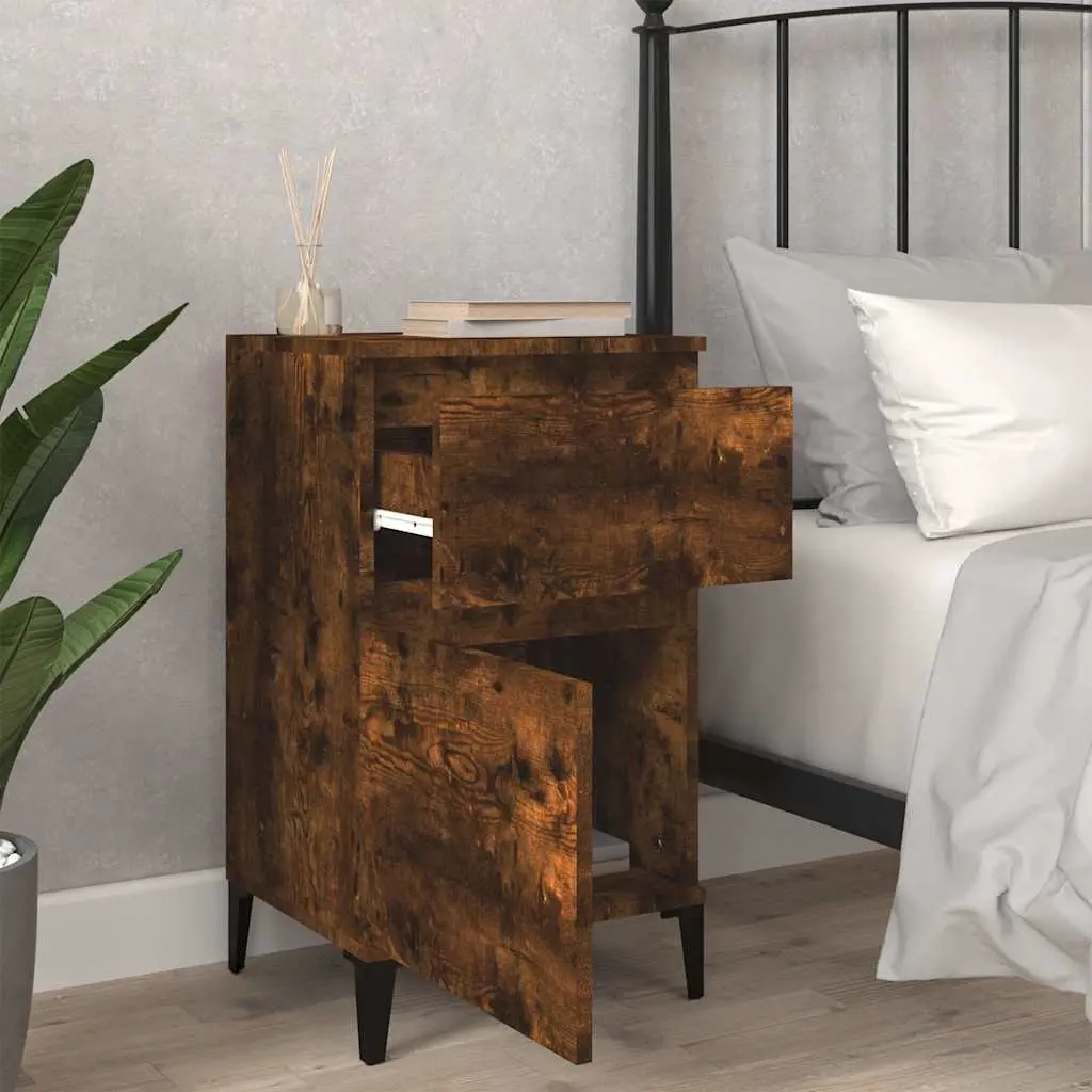 Brown Bedside Cabinets, 2 pcs Set