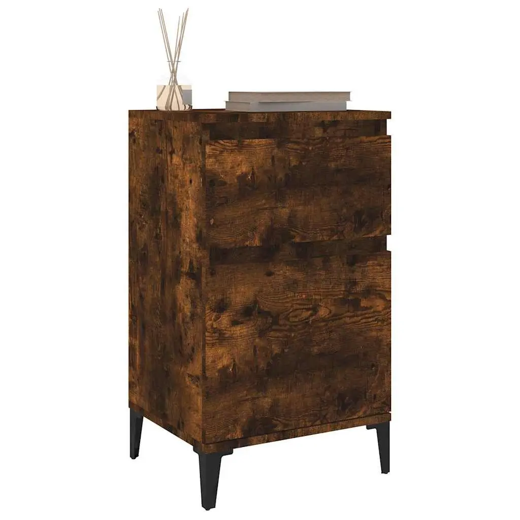 Brown Bedside Cabinets, 2 pcs Set