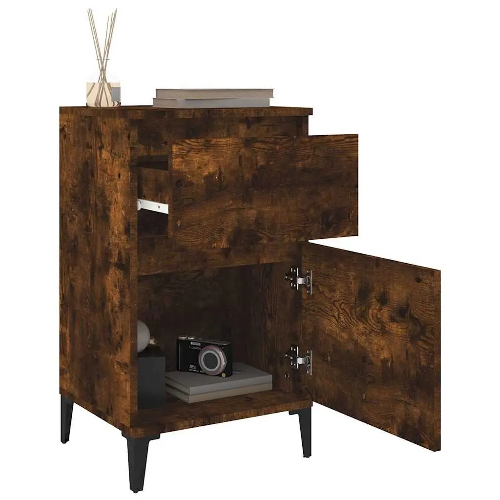 Brown Bedside Cabinets, 2 pcs Set