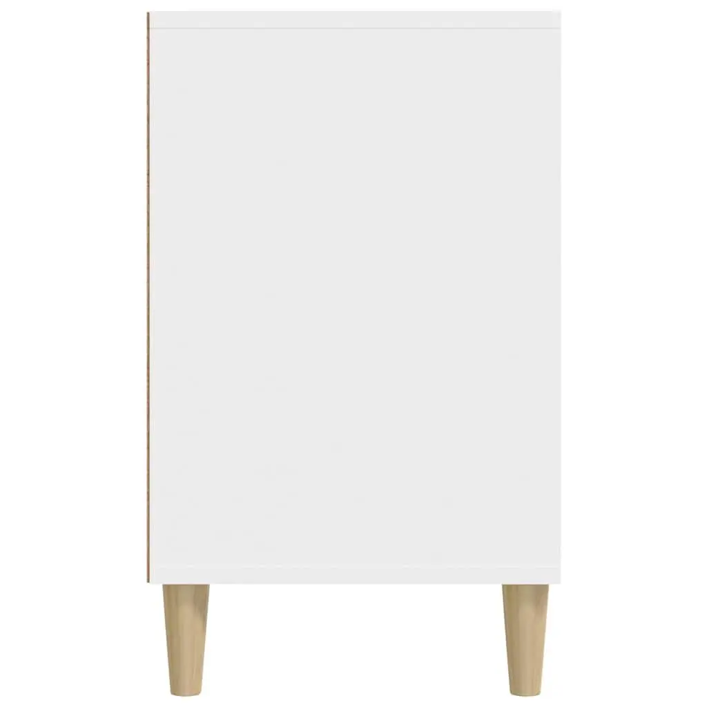 Shoe Storage Cabinet 102x36x60cm White Engineered Wood 5 Compartment Organizer