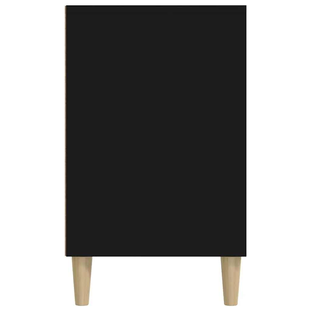 Shoe Cabinet Black Storage Organiser Engineered Wood 5 Compartments 102W x 36D x 60H cm
