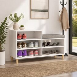 Shoe Cabinet Specs: White High Gloss, 102 x 36 x 60 cm