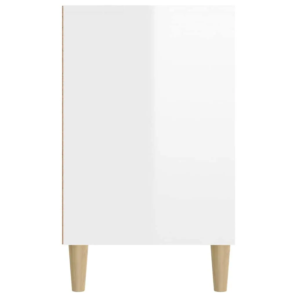 Shoe Cabinet for Home Organisation White High Gloss 5 Compartments
