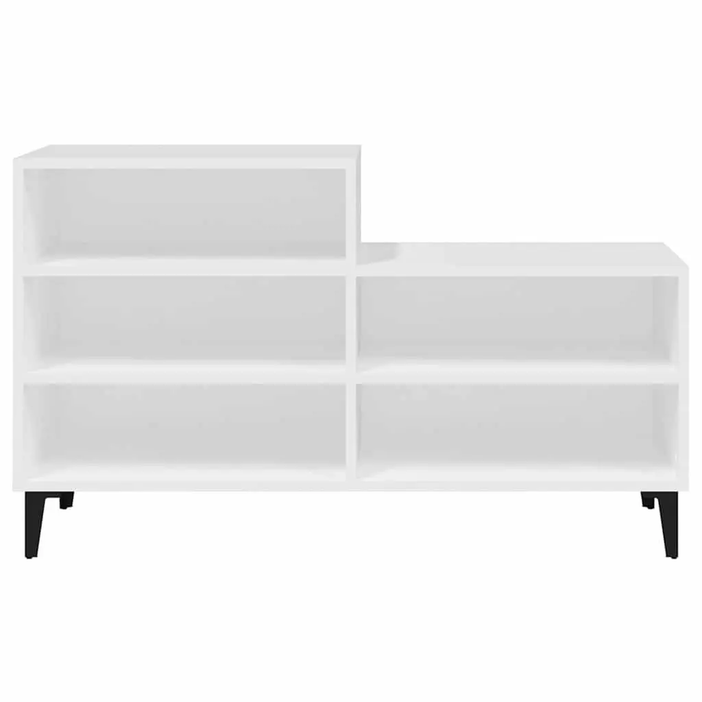 Shoe Cabinet White 102x36x60 cm Engineered Wood Storage Rack 5 Shelves