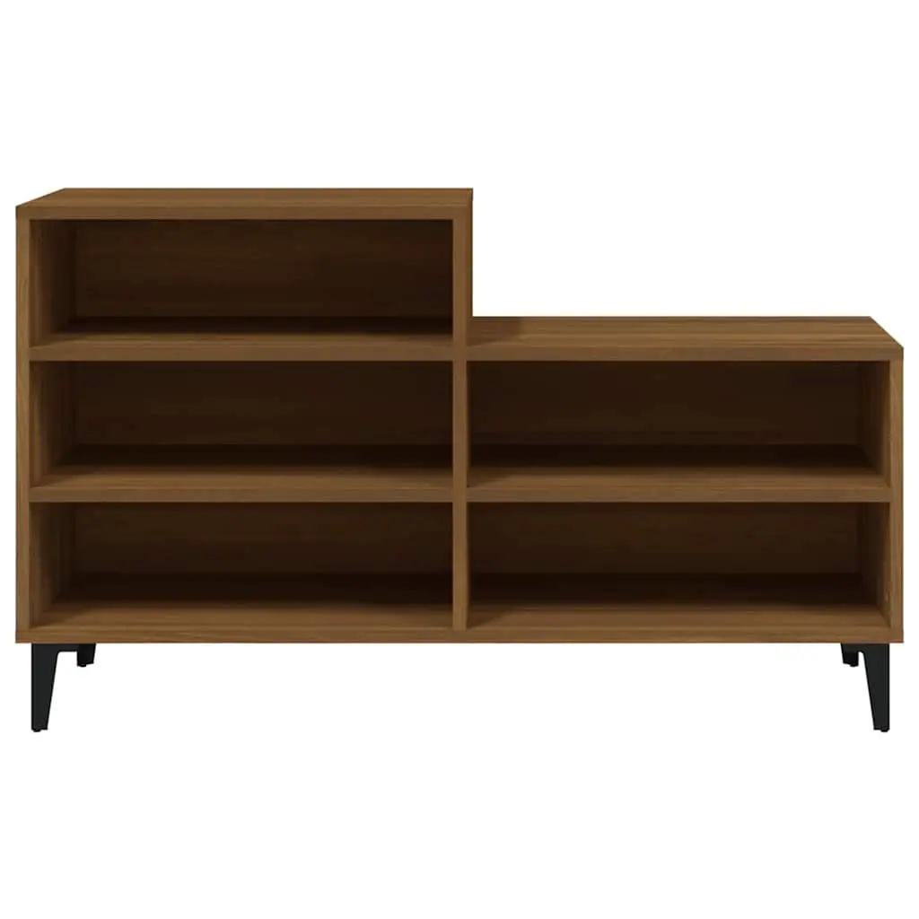 Shoe Cabinet Brown Oak 102x36x60cm Storage Rack 5 Shelves Engineered Wood
