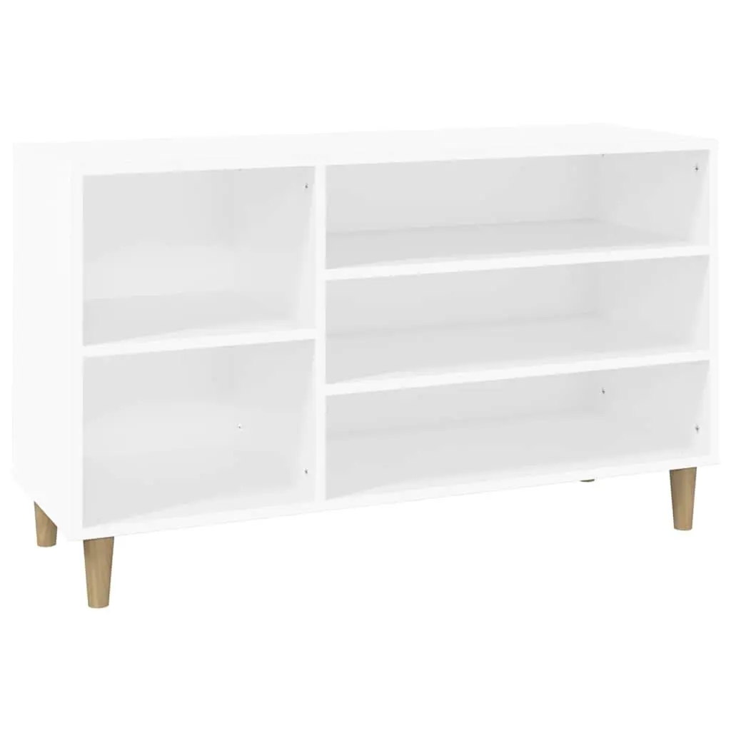 Shoe Cabinet White 102x36x60 cm Storage Organiser Engineered Wood Hall Furniture