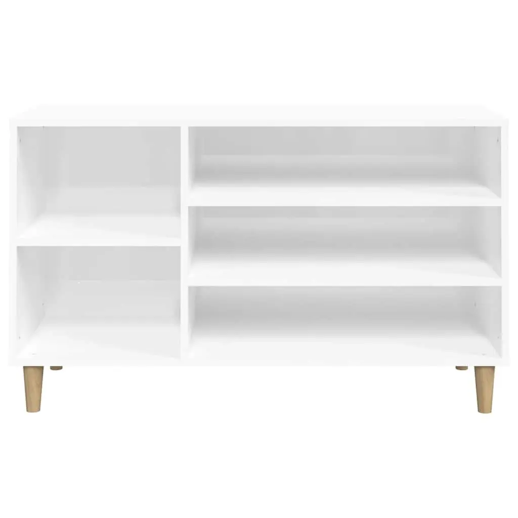 Shoe Cabinet Storage Organiser Hallway High Gloss White 102W x 36D x 60H cm