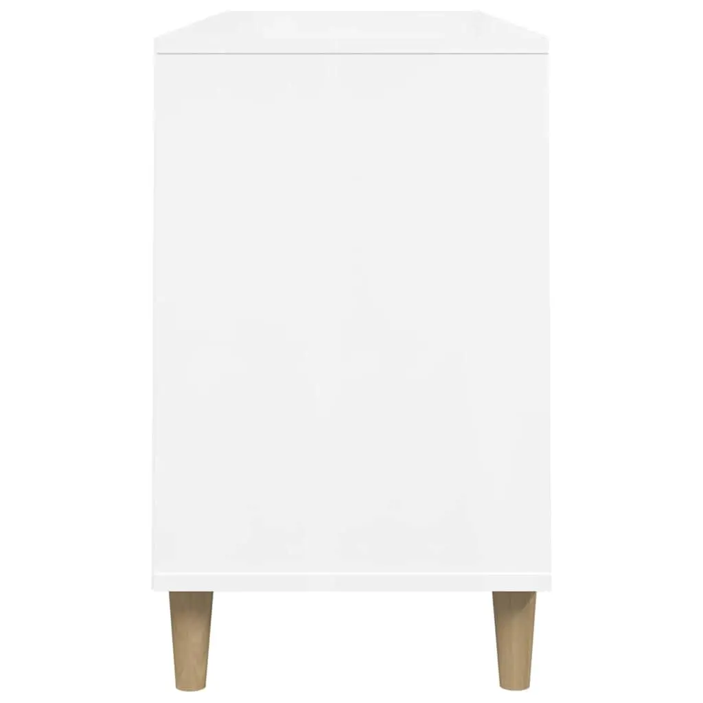 Shoe Cabinet Storage Organiser Hallway High Gloss White 102W x 36D x 60H cm