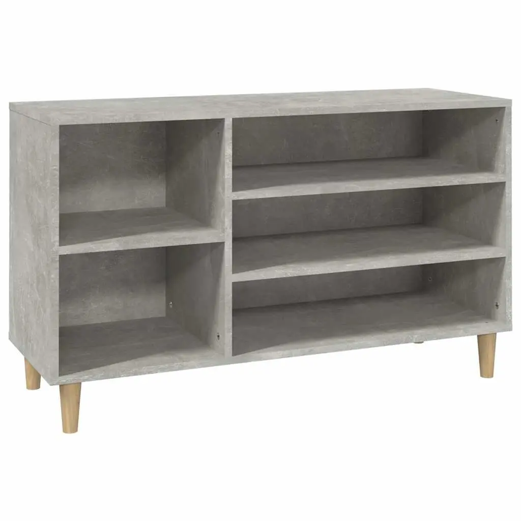 Shoe Cabinet Grey Engineered Wood Storage Organiser Hall 102x36x60cm