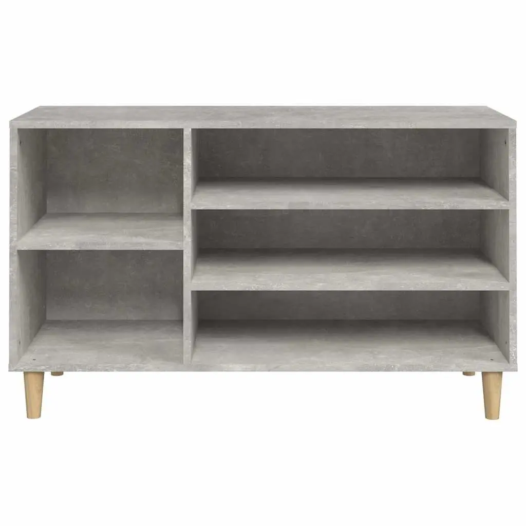 Shoe Cabinet Grey Engineered Wood Storage Organiser Hall 102x36x60cm