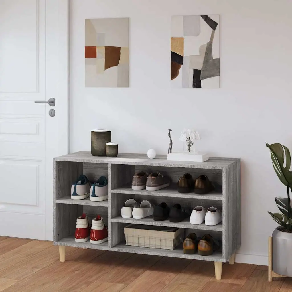 Shoe Cabinet Storage Organiser for Hall 102W x 36D x 60H cm Grey Sonoma Engineered Wood