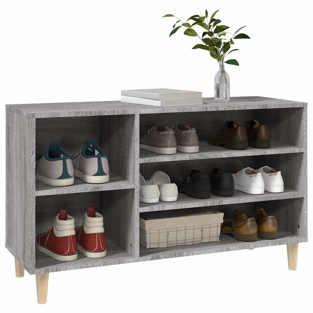 Shoe Cabinet Storage Organiser for Hall 102W x 36D x 60H cm Grey Sonoma Engineered Wood