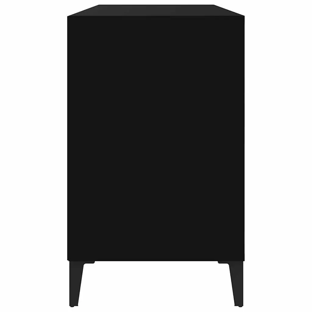 Shoe Cabinet Black Hallway 102x36x60 cm Storage Organiser Engineered Wood