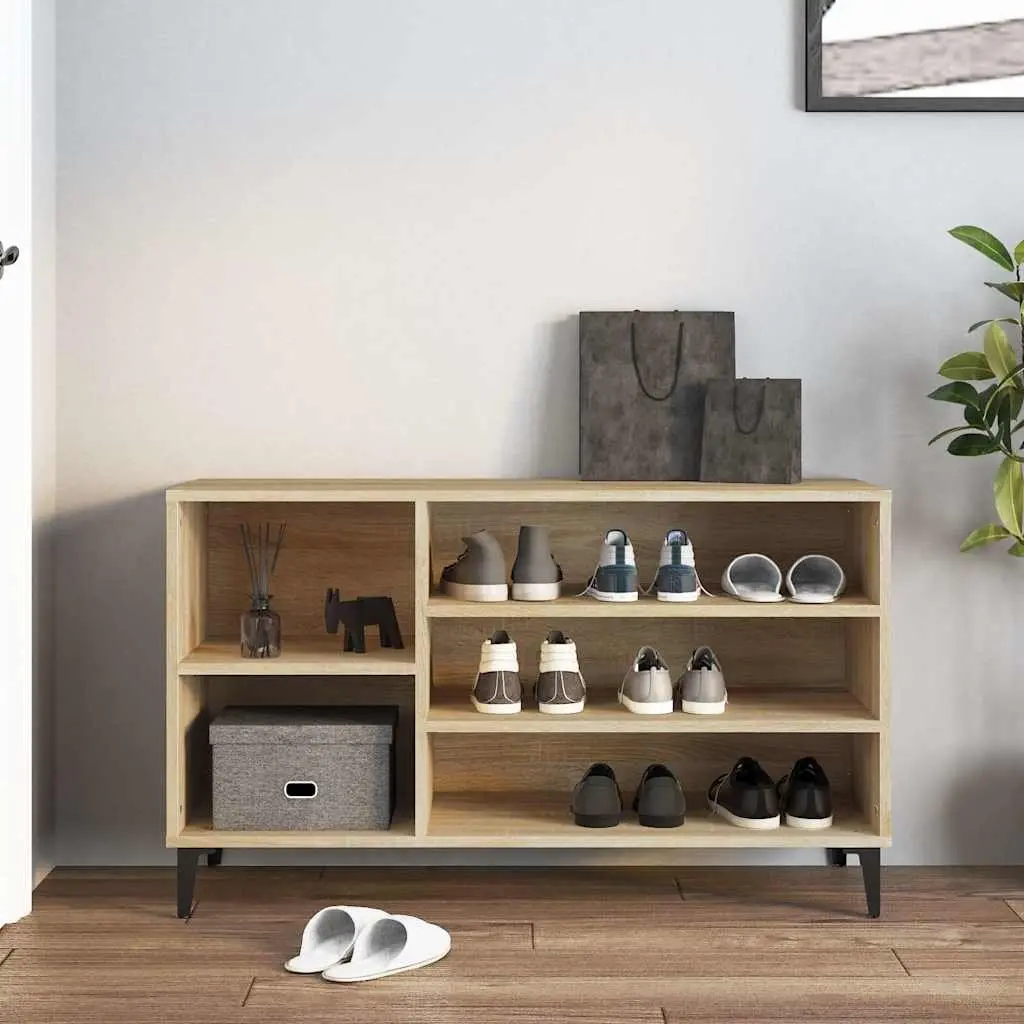 Shoe Cabinet Storage Organiser Hall Beige Engineered Wood