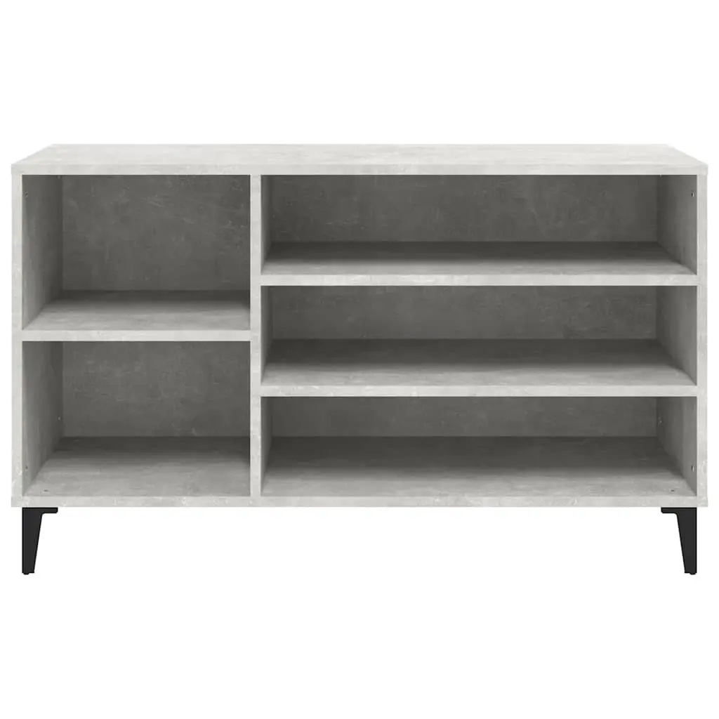Shoe Cabinet Grey Engineered Wood Storage Organiser for Hallway 102W x 36D x 60H cm