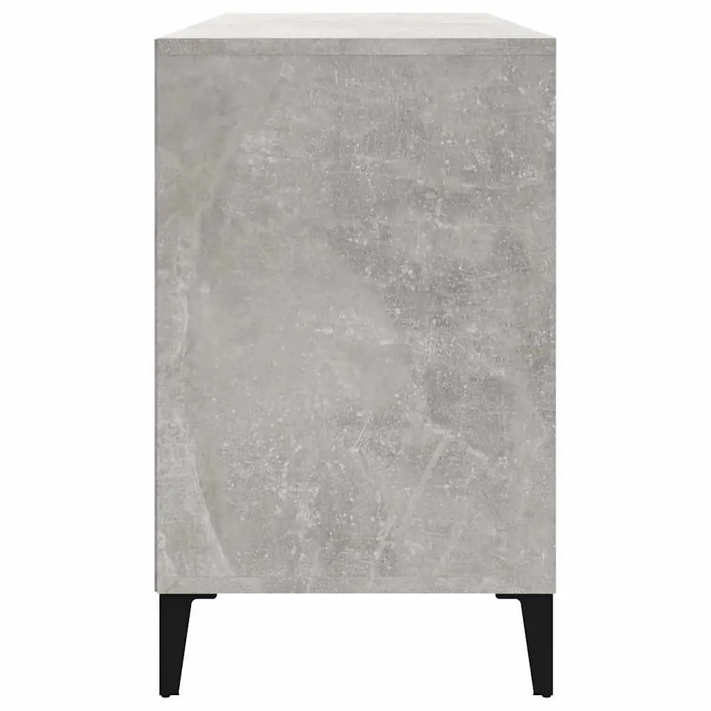 Shoe Cabinet Grey Engineered Wood Storage Organiser for Hallway 102W x 36D x 60H cm