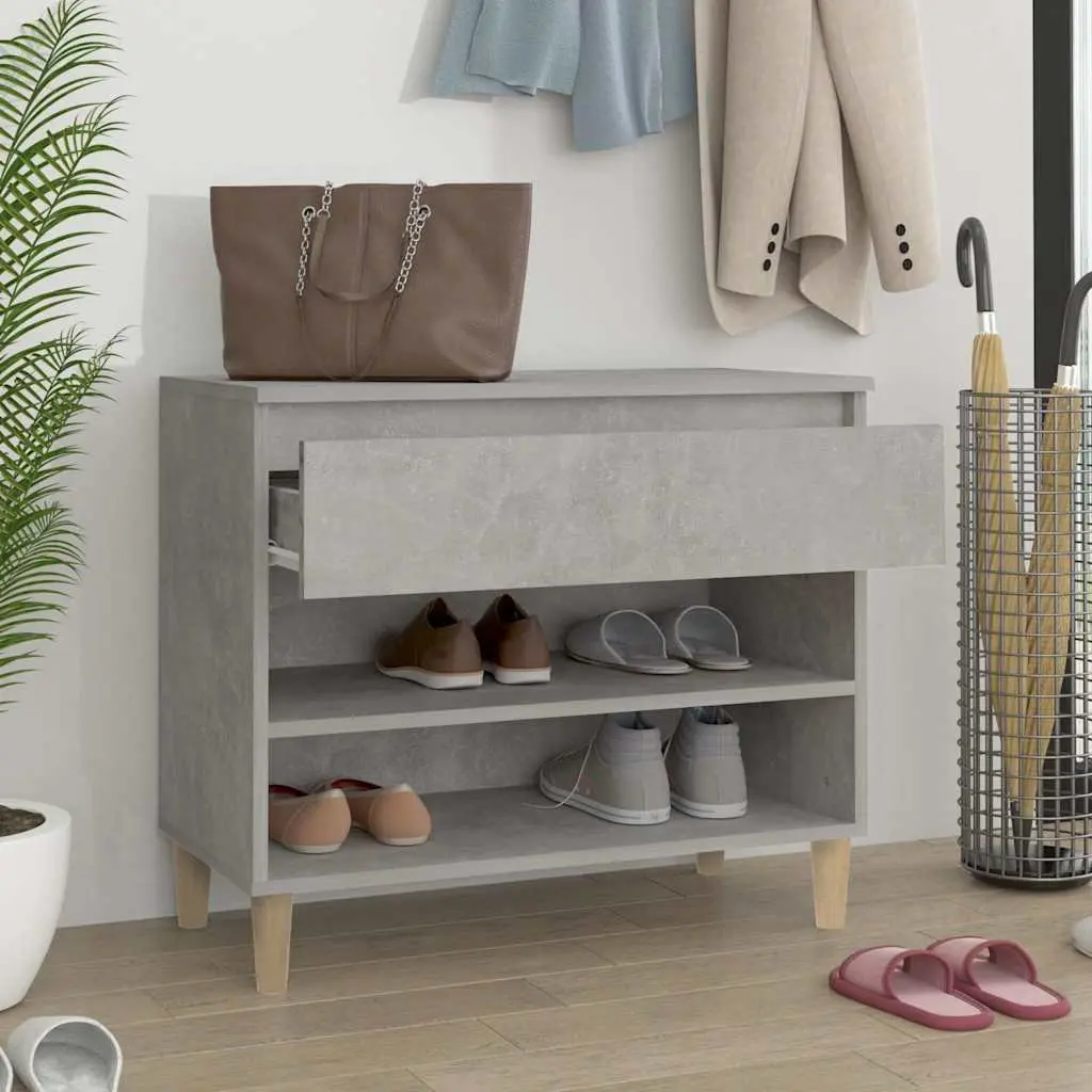 Shoe Cabinet Grey Storage Organiser Hallway 70x36x60cm