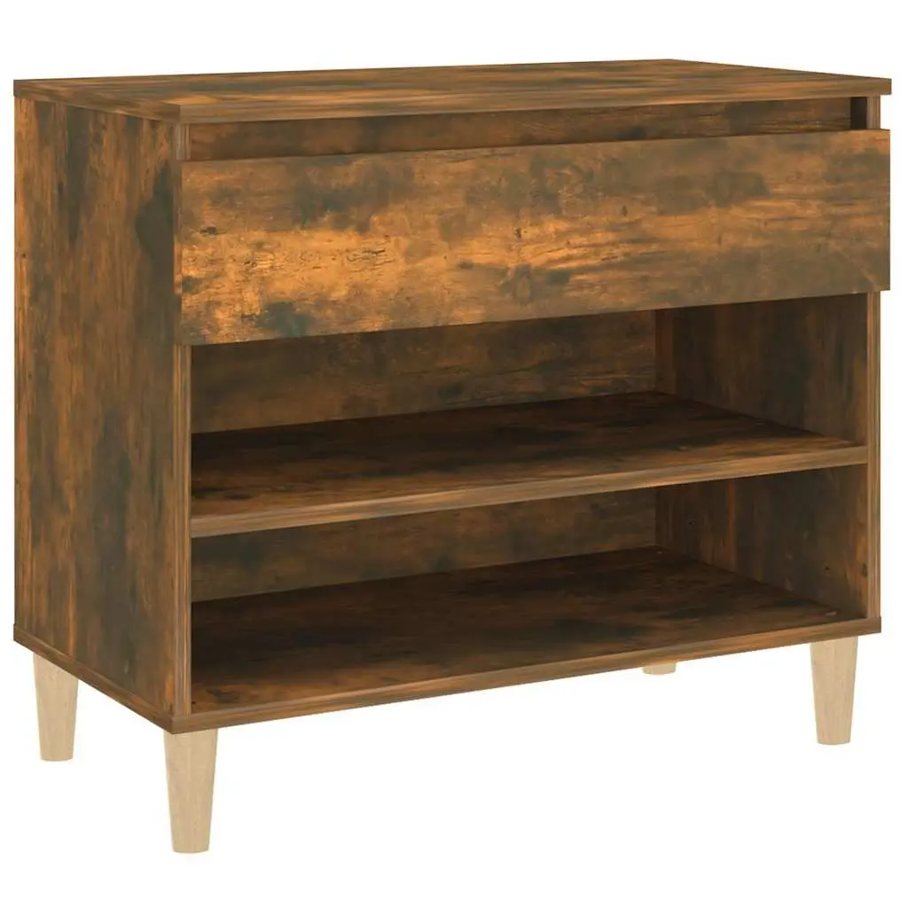 Shoe Cabinet Storage Organiser for Hallway Brown Engineered Wood 70x36x60cm