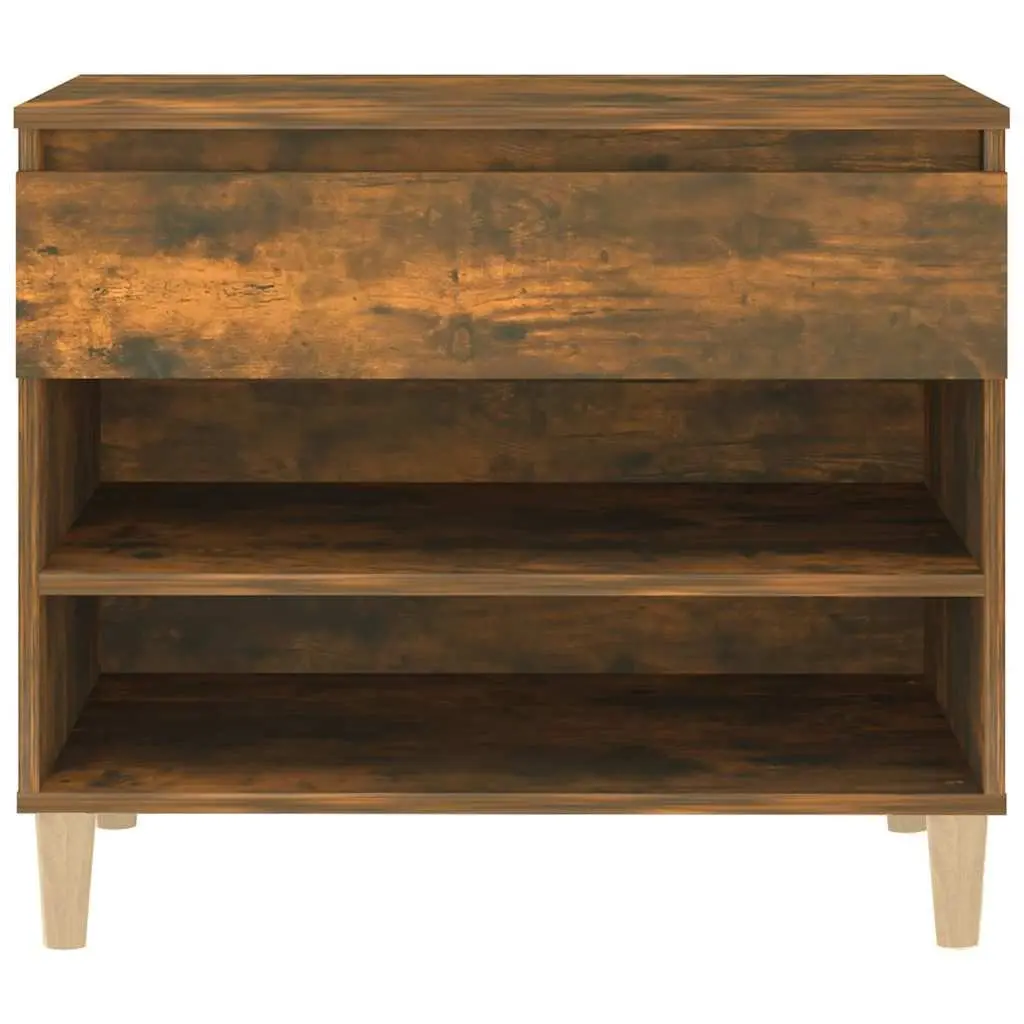 Shoe Cabinet Storage Organiser for Hallway Brown Engineered Wood 70x36x60cm