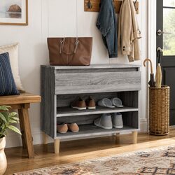 Shoe Cabinet Dimensions: 70x36x60 cm in Grey Sonoma