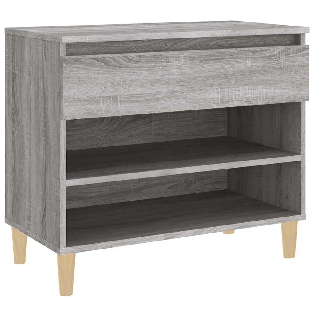 Shoe Cabinet Grey Sonoma Hallway Entryway 70x36x60 cm Storage Organiser Engineered Wood