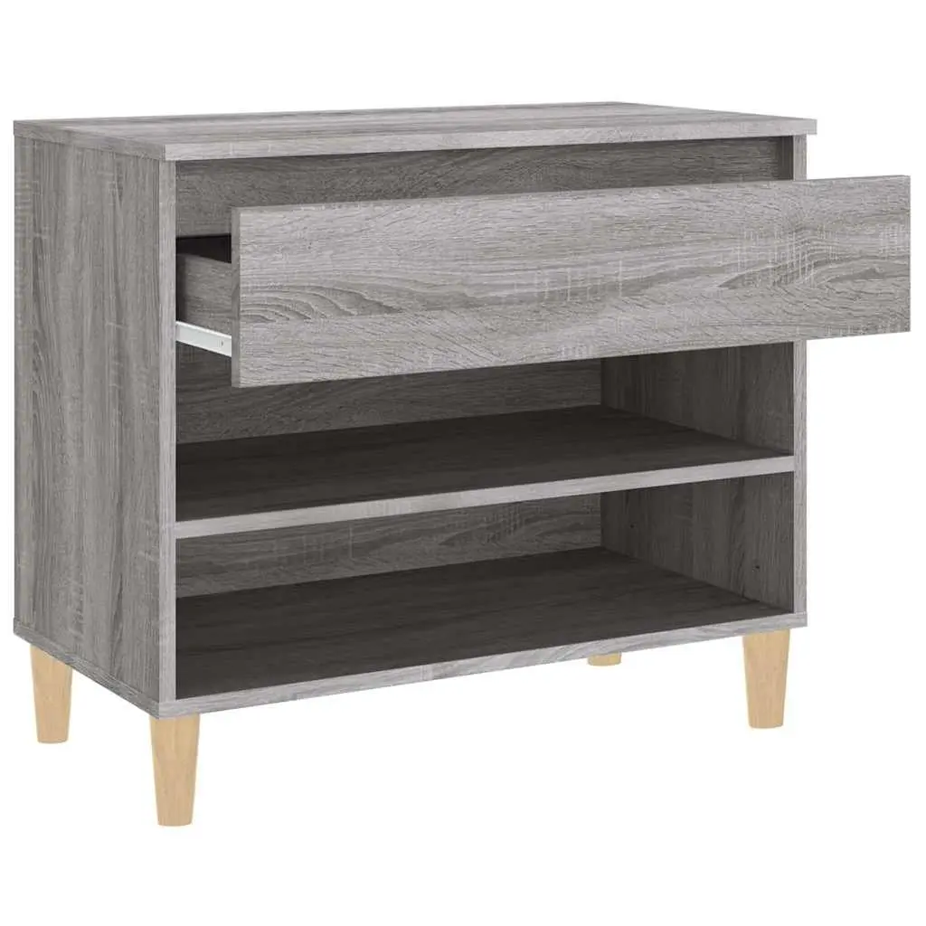Shoe Cabinet Grey Sonoma Hallway Entryway 70x36x60 cm Storage Organiser Engineered Wood