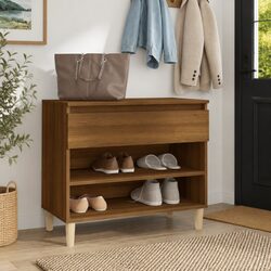 Shoe Cabinet Specifications: 70x36x60 cm, Brown Oak