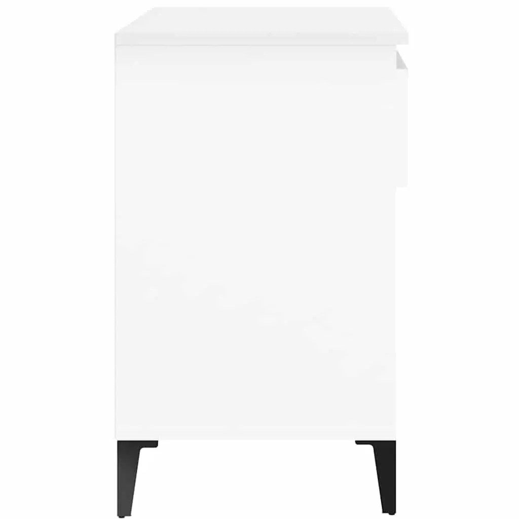 Shoe Cabinet White 70x36x60 cm Storage Organiser 2 Compartments Engineered Wood