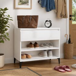 Shoe Cabinet Dimensions: 70x36x60cm in White Gloss