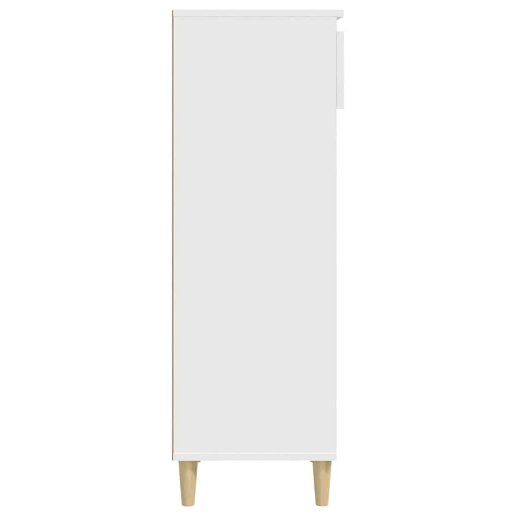 Shoe Cabinet Storage Organiser White 40x36x105cm Engineered Wood 4 Shelf Drawer