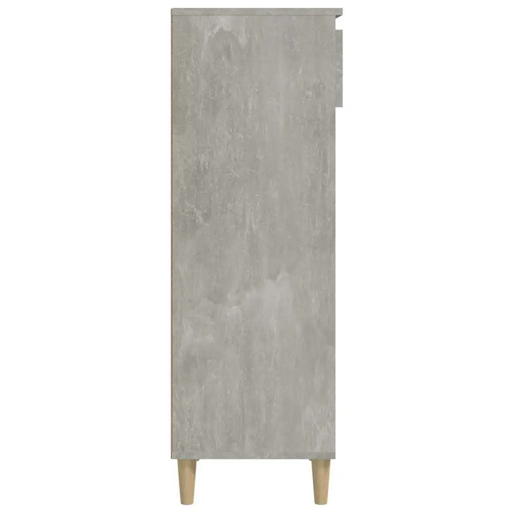 Shoe Cabinet Storage Organiser for Home 4 Shelves 1 Drawer Grey Wooden