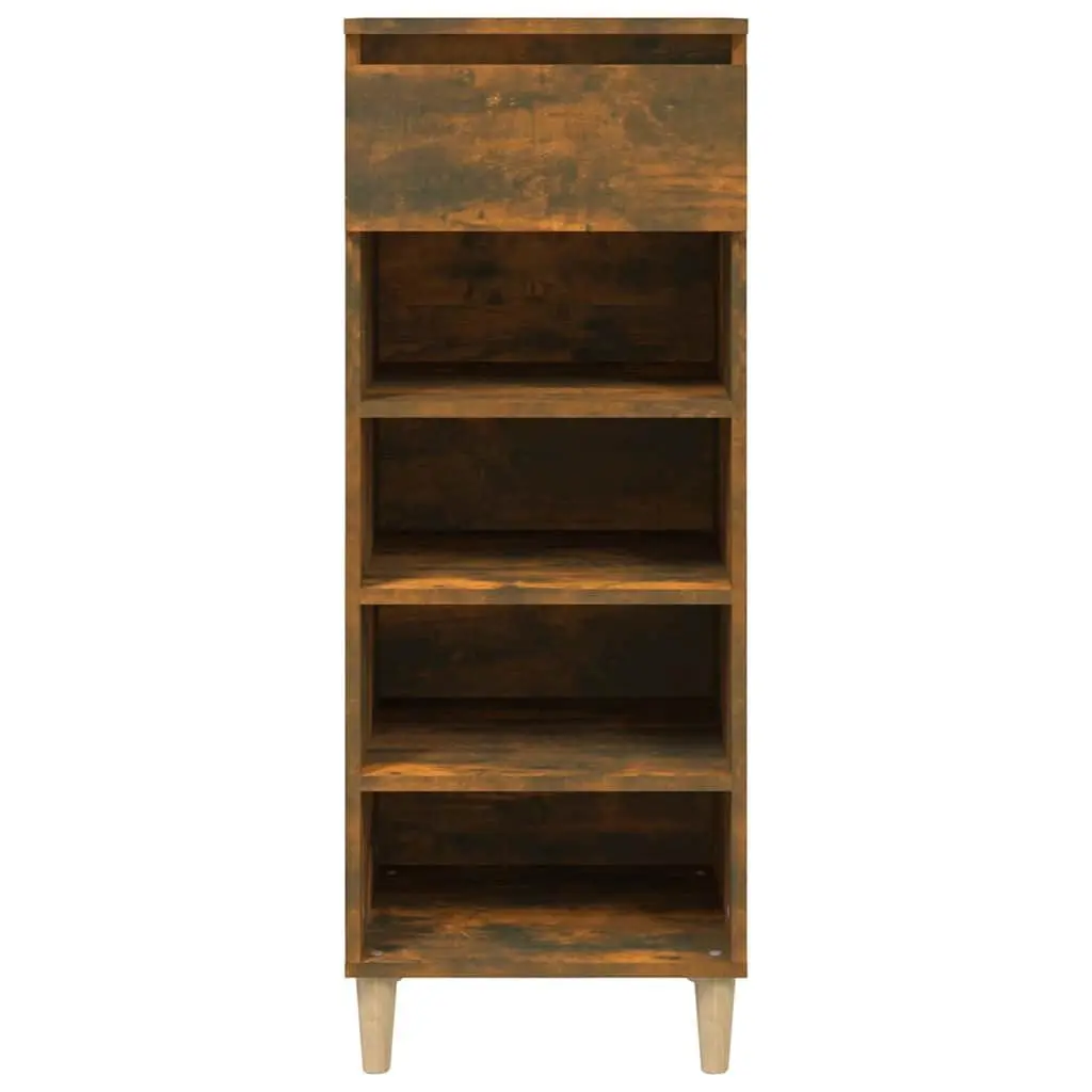 Shoe Cabinet Smoked Oak Entryway 40x36x105cm Storage Rack with Drawer and Shelves